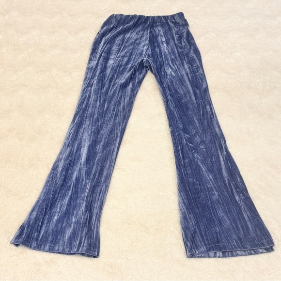Urban Outfitters XS Alura Velvet Velour Flare Pull On Women’s Pants Blue Stretch - Picture 5 of 9